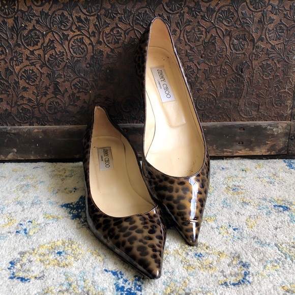 leopard print small heels